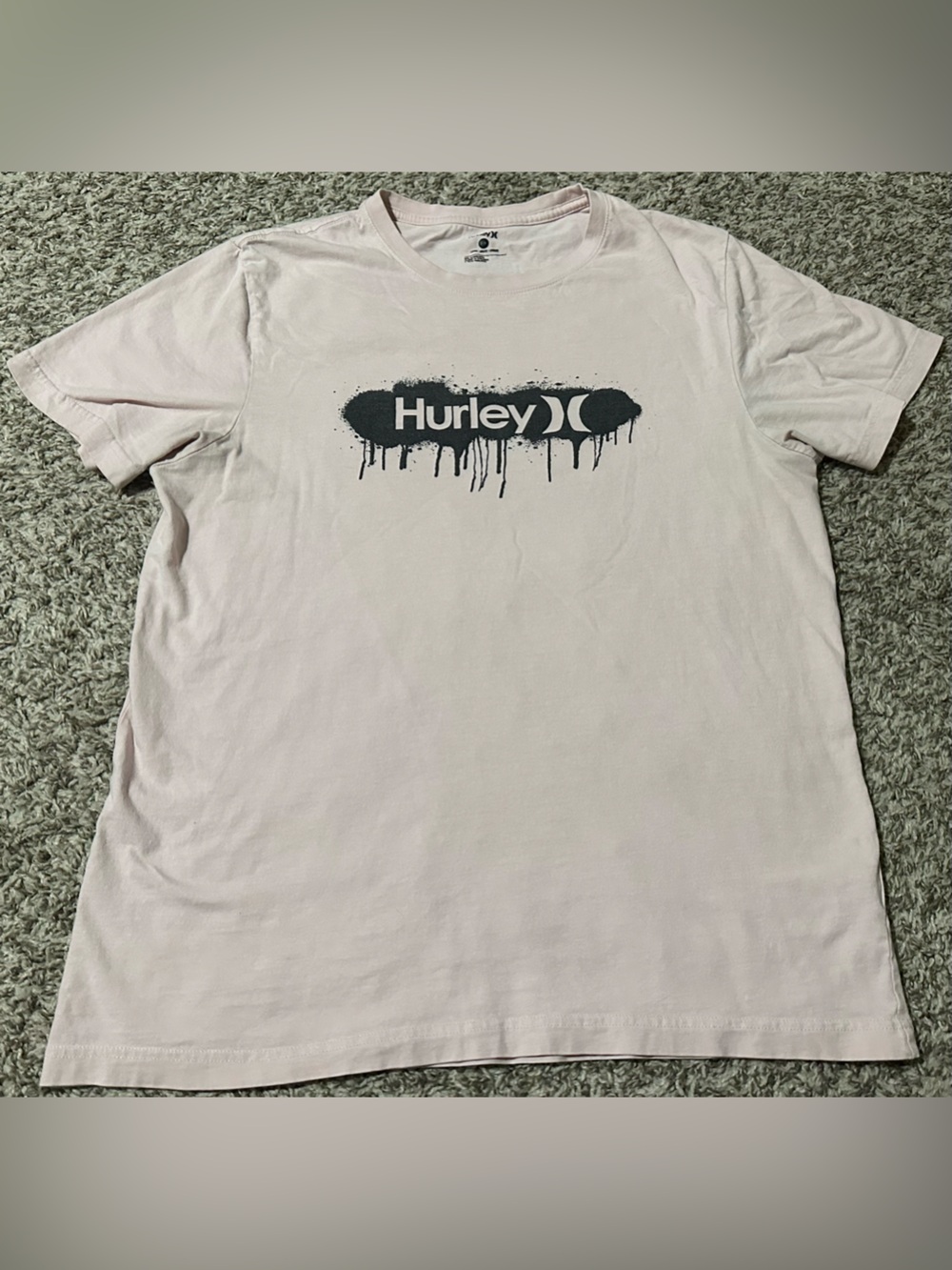 Hurley Men’s Light Pink Graphic Logo Tee - Picture 2 of 5